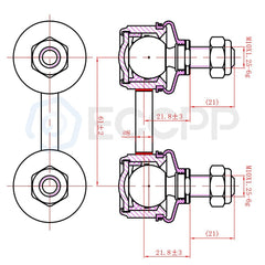 8PCS Front Rear Sway Bar Link Tie Rod End Ball joint Fits 94-99 Toyota Celica KOEEP