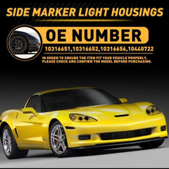 For 2005-2013 Chevy Corvette C6 Front & Rear Side Marker Light Smoke Lens 4pcs A 6B93BC-57