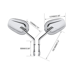 Chrome Rearview Side Mirror For Harley Touring Road Glide Sportster Softail Dyna