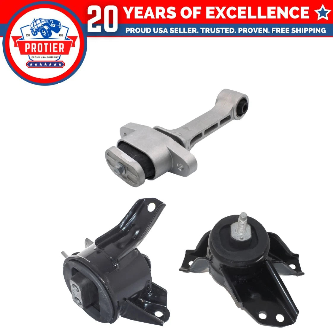 Motor & Torque Strut & Trans Mount 3PCS Set Fit 2014-2015 Hyundai Tucson 2.0L 6B93BC-57