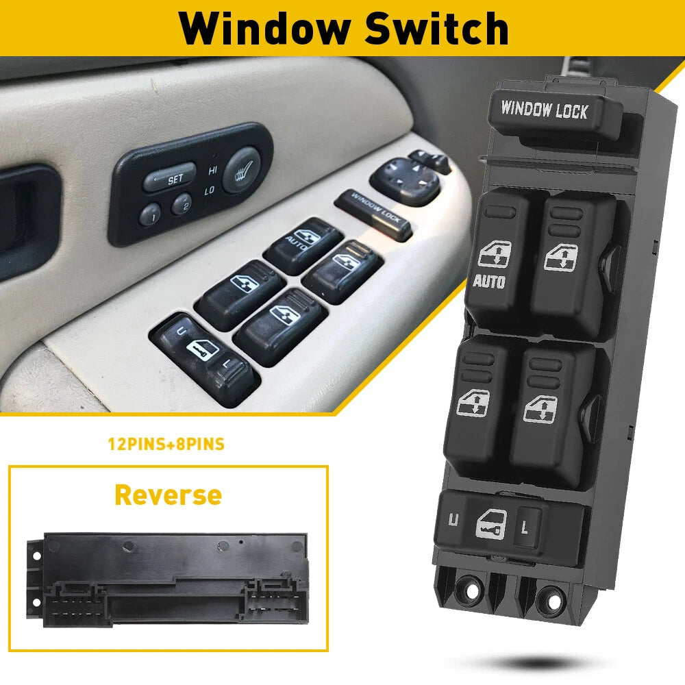 Left Power Window Master Control Switch for Chevy Silverado Suburban Tahoe 00-02 6B93BC-57