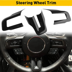 Steering Wheel Switch Button Cover Trim Carbon Fiber For Ford Mustang 15-22 EOA 6B93BC-57