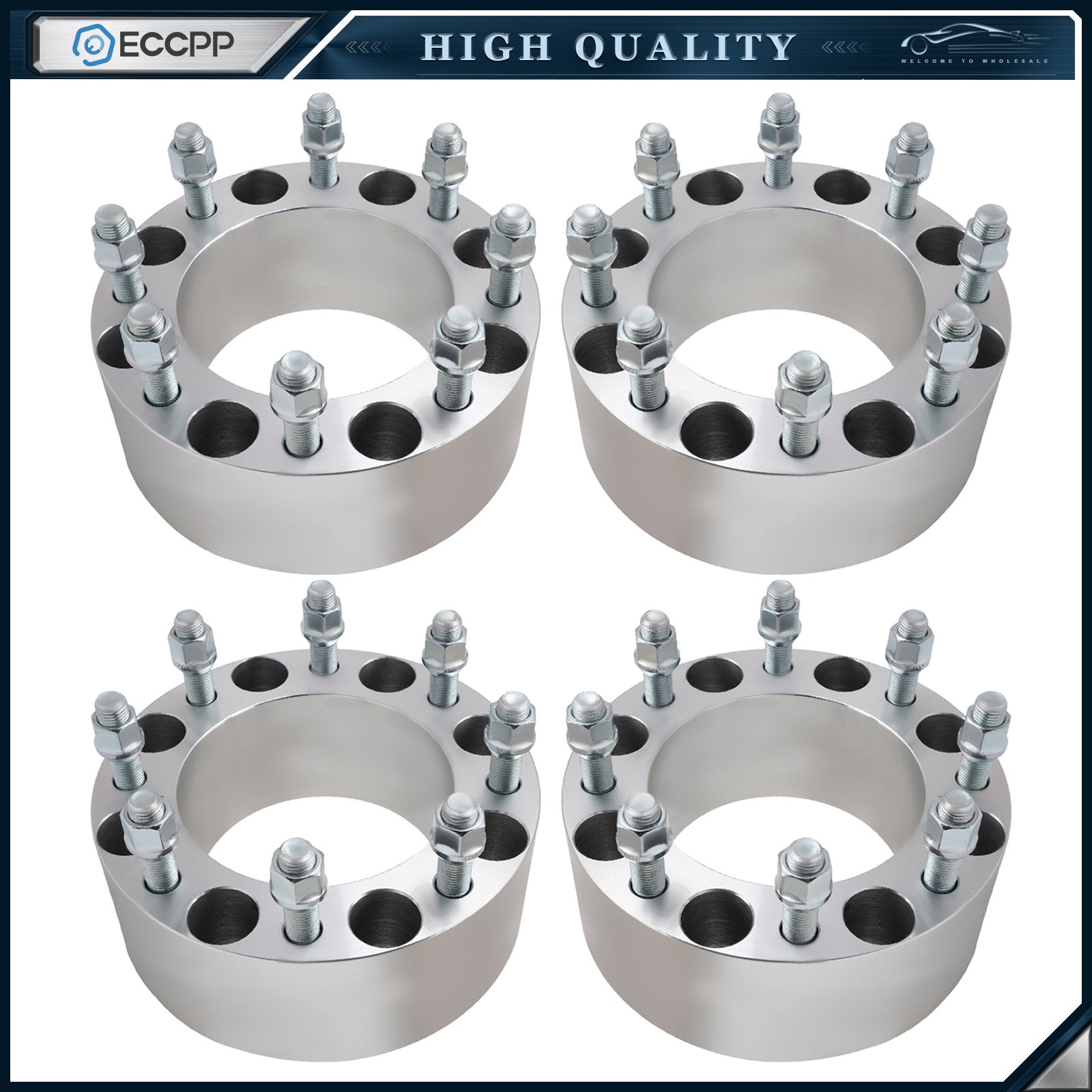 4X 3" Wheel Spacers 8x170mm 14x1.5 For 2003-2025 Ford F-350 Super Duty SRW Only 6B93BC-57