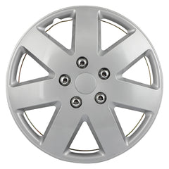 ECCPP 4Pcs Wheel Covers Fits 5 Lug R16 Tire Snap On 16" Wheel Hub Caps Silver ECCPP