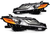 Pair LED Headlights Assembly For 2018-2024 Camry XSE XLE 2.5L 3.5L Black Amber 6B93BC-57