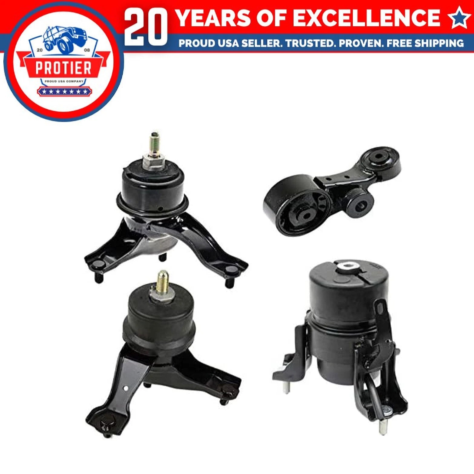 Fits 2007-2010 Toyota Sienna 3.5L Engine Motor & Transmission Mount Set 4pc : 6B93BC-57