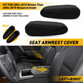 2X For 2004 05-2015 Nissan Armada Titan Leather Front Seat Armrest Trim Cover EA 6B93BC-57