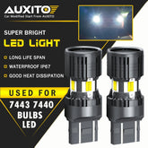 AUXITO 7443 7440 LED TURN SIGNAL Reverse LIGHT BULBS SUPER BRIGHT WHITE 4KP8 EOA AUXITO