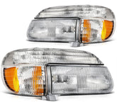 ECCPP Headlights Assembly For Ford Explorer 4.0L 5.0L 1995-2001 Pair Chrome 6B93BC-57