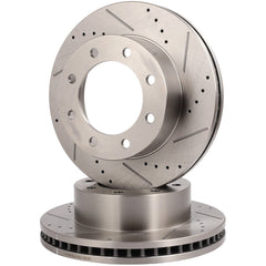 Front Drilled Slotted Brake Rotors For Ford F-250 Super Duty 2005 - 2012 4WD/AWD KOEEP