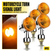 4PCS 10mm Amber Yellow Motorcycle Motorbike Turn Signal Indicator DRL Light EOA 6B93BC-57