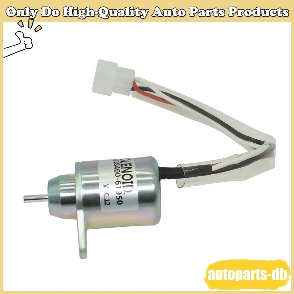 Shut Off Solenoid Shutdown Solenoid 118400-61950 For Yanmar 2V750 John Deere 6B93BC-57