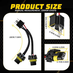 Conversion Wire H6054 to 9005 9006 Two Harness Head Light Bulb Adapter Connector 6B93BC-57