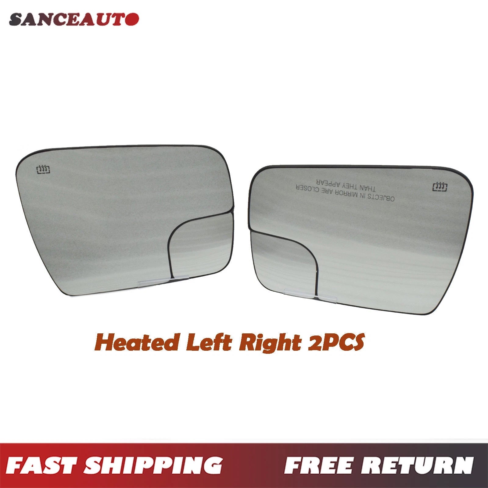 2pc For 2019-2021 DODGE RAM 1500 Driver Passenger Heated Mirror Glass 68402037AA 6B93BC-57