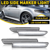 4X For 2004-08 Acura TL Clear Front+Rear White LED Side Marker Lights Lamps EOA 6B93BC-57