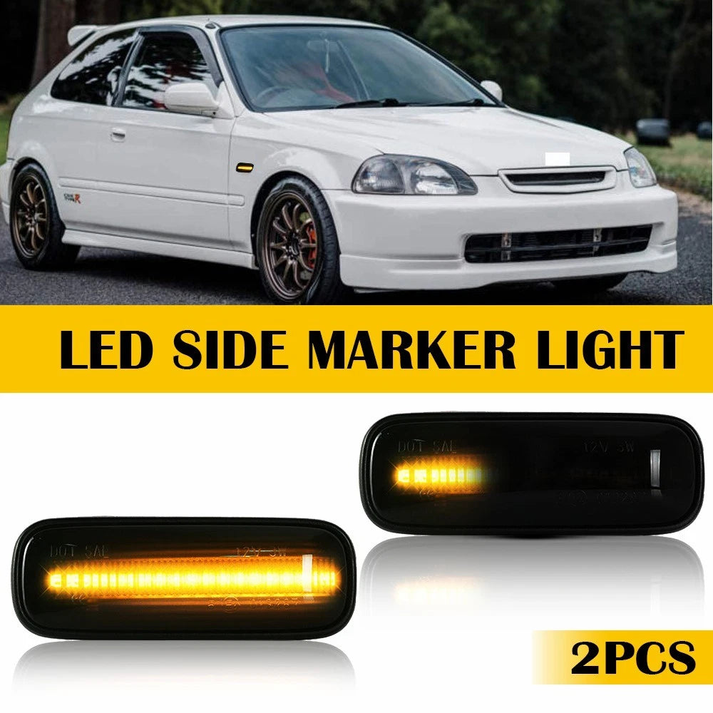 2PC DYNAMIC LED SIDE SIGNAL MARKER LIGHTS FOR 1996-2000 CIVIC HONDA CR-V BALLADE 6B93BC-57