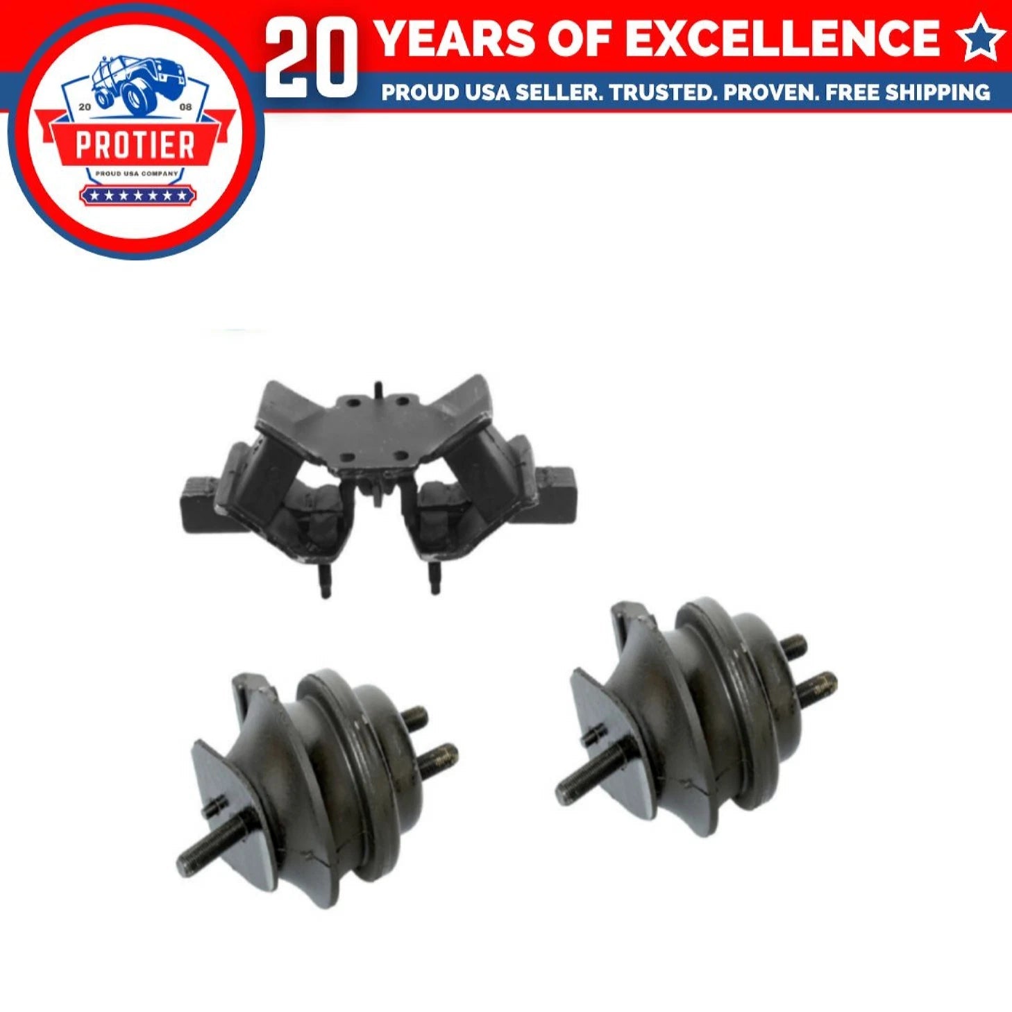 Engine & Transmission Mounts Set 3Pcs Fits Lexus GS400, GS430, SC430 6B93BC-57