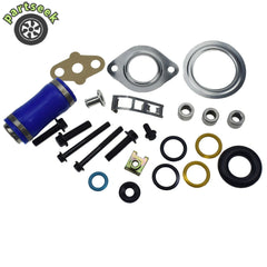 Inlet Manifold Gasket Set & Blue Hose For 03-10 Ford Diesel 6.0L 6B93BC-57