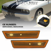 Front Bumper Reflector Side Light Marker Assembly For 2008-2014 Dodge Challenger 6B93BC-57