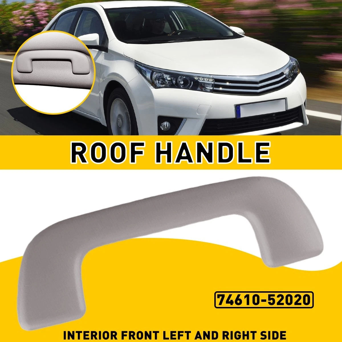 Front Driver Side Inner Roof Ceiling Pull Handle Grab For 2008-17 Toyota Yaris A 6B93BC-57