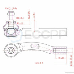4set Front Sway Bar Outer Tie Rod Fits 2007-2012 Nissan Sentra Suspension KOEEP