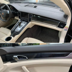 Interior Center Console Carbon Fiber Molding Sticker Decals For Porsche Panamera