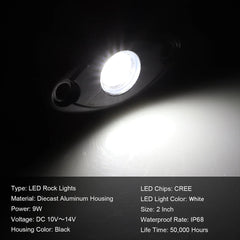 8X Rock LED Lights White Underbody Trail Glow Rig Lamp Offroad SUV Pickup Truck 6B93BC-57