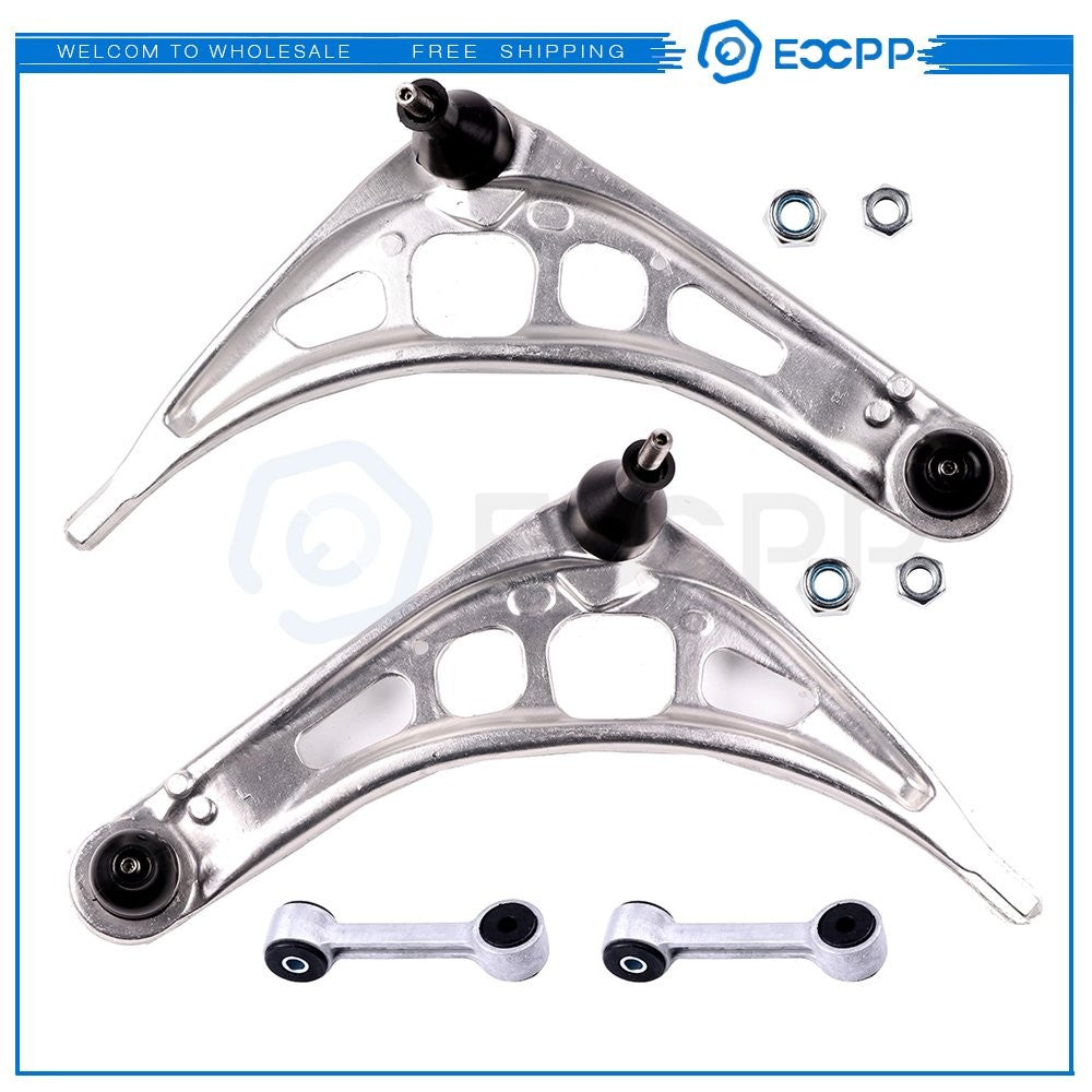 4pcs Front Lower Control Arms Rear Sway Bars Steering Kit For 1999-2006 BMW 2WD 6B93BC-57