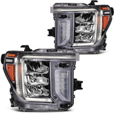 Pair Kit LED Headlights For 2020-2023 GMC Sierra 2500HD 3500HD 6.6L Black Amber 6B93BC-57