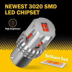 2pcs 1157 BAY15D LED Bulbs Red Tail Stop Brake Turn Signal Light 2057 2357 7528 6B93BC-57