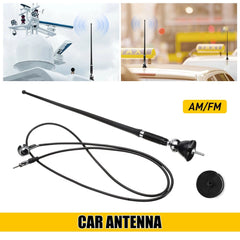 16" Universal Mount Swivel Base Radio Amplified AM/FM Signal Aerial Antenna EOA 6B93BC-57
