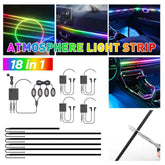 Universal 18in1 Symphony RGB LED Car Atmosphere Ambient Light Interior LED Strip 6B93BC-57
