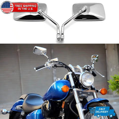 Chrome Rectangle Motorcycle Mirrors For Honda Rebel 250 CMX250C 2005 2006 2015