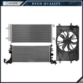 Electric Radiator Condenser Cooling Fan Kit For 2017 2018 2019 Chevrolet Cruze 6B93BC-57