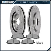 Front Brake Rotors & Ceramic Pads For Chrysler Town & Country 2012 - 2016 KOEEP