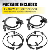 4x Front Rear ABS Wheel Speed Sensor for 2009-17 Chevy Traverse Buick Enclave EA 6B93BC-57