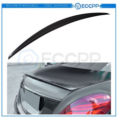 Fits 13-20 Mercedes Benz W222 S-Class 4Dr Carbon Fiber Rear Trunk Spoiler 6B93BC-57