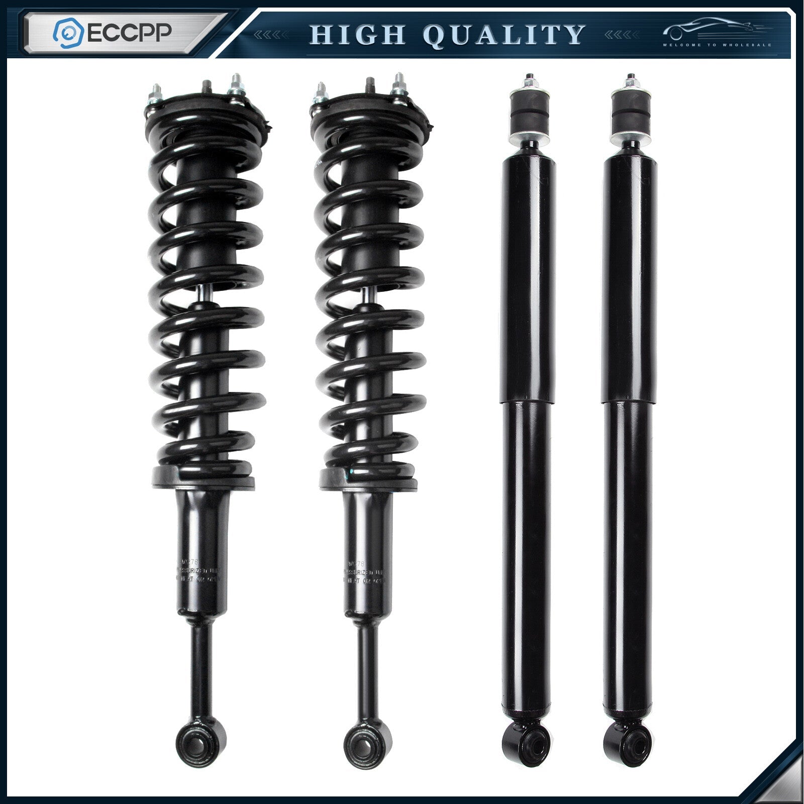 Loaded Complete Strut & Shock Absorber Front & Rear For Toyota Tundra 2007-2014 6B93BC-57