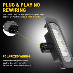 2X LED License Plate Light Tag Lamp 6000K Cool White for Lincoln MKS MKT MKX MKZ 6B93BC-57