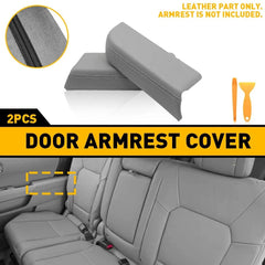Fits 2009-2015 Honda Pilot Leather Rear Door Panels Armrest Cover 2pcs Gray 6B93BC-57