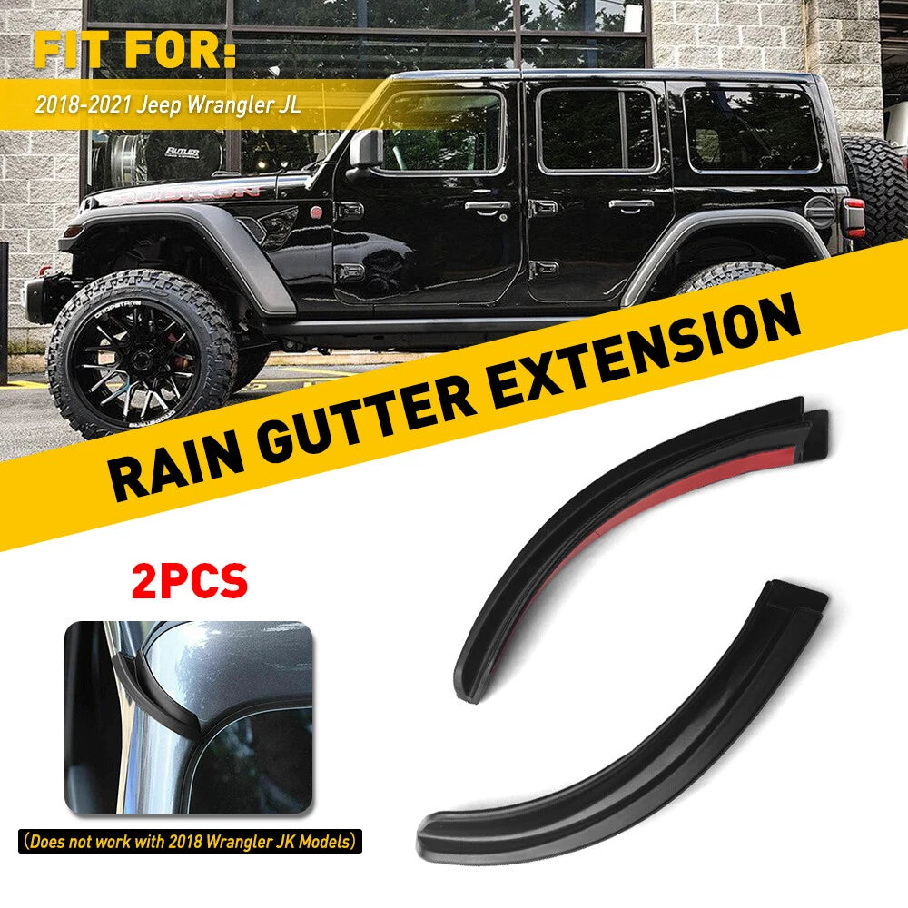 Water Rain Gutter Car Fit For Jeep Wrangler JL 18-21 Gladiator JT EOA 6B93BC-57