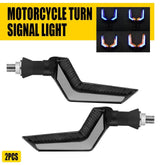 2X Motorcycle LED Turn Signal Light Daytime Running Blinker Lamps Amber Blue A 6B93BC-57