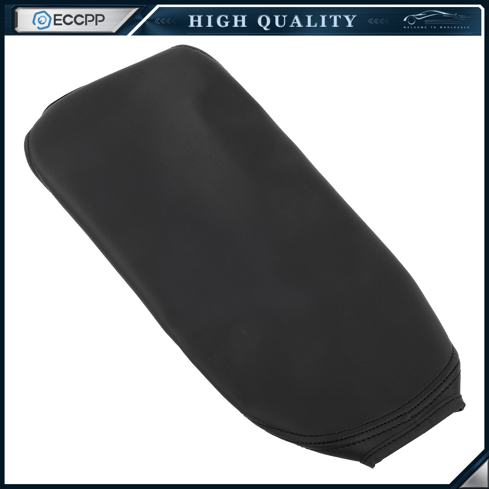 Black PU Leather Center Console Armrest Cover For Toyota RAV4 2.5L 2019-2023 6B93BC-57