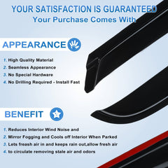 Window Visor Vent Rain Shades Deflectors For 00-07 Silverado/Sierra Crew Cab 6B93BC-57