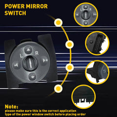 Mirror Power Control Switch Driver Side For Chevy Gmc Tahoe Astro C/K 901000 6B93BC-57
