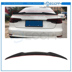 Fits 2017-2019 Audi A4 S4 Rear Trunk Glossy Carbon Fiber 6B93BC-57