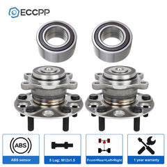4X Wheel Hub Bearings Front Rear For Honda Civic Si 2.0L 2006-2011 Acura CSX FWD 6B93BC-57