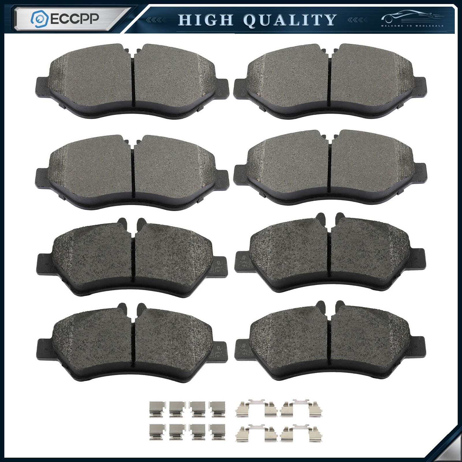 Front Rear Ceramic Brake Pads For Dodge Sprinter 2500 Freightliner Sprinter 2500 6B93BC-57
