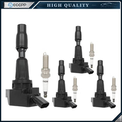 ECCPP 4 Ignition Coil Spark Plug For 16-19 Hyundai Sonata Kia Sorento 2.4L L4 ECCPP