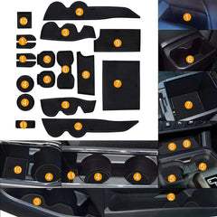For 2016-2021 Toyota Tacoma Cup and Door Center Console Liner Insert Black Trim 6B93BC-57